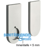 CINETTO Schrankrohrlager zu Schrankrohr rund, Aluminium silberfarbig