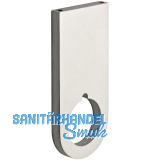 CINETTO Schrankrohrlager Mittelst�ck zu Schrankrohr rund, Aluminium silberfarbig