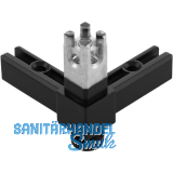 ALUMIS Smartcube Eckknoten 3s mit Stellfu� Zamak schwarz