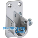 Schrankrohrlager Oval 8 - f�r Schrankrohr 30 x 15 mm, Zamak verchromt