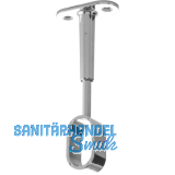 Schrankrohrlager Oval 7-f�r Schrankrohr offen 30 x 15 mm, Zamak verchromt