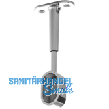 Schrankrohrlager Oval 7-f�r Schrankrohr geschlossen 30 x 15 mm, Zamak verchromt