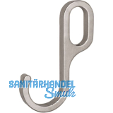 Haken HO1 f�r Oval-Schrankrohr 30 x 15 mm, Zamak verchromt