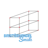 ALUMIS Smartcube Eckknoten-Set h�ngend 2-fach vertikal schwarz