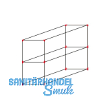 ALUMIS Smartcube Eckknoten-Set freistehend 2-fach vertikal schwarz