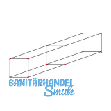 ALUMIS Smartcube Eckknoten-Set freistehend 2-fach horizontal schwarz