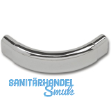 Rohrbogen 90� Spezial Oval Schrankrohr 30 x 15mm, Stahl geschliffen, verchromt