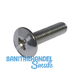 ITALIANA FERRAMENTA Spezialschraube Oval 6 f�r Schrankrohrlager, M6x30mm vern.