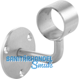 Bar-Reling Wandstütze gekröpft für Rohr-ø 38 mm, H:105 mm, Edelstahl geschliffen Bar-Reling Wandstütze gekröpft für Rohr-ø 38 mm, H:105 mm, Edelstahl geschliffen