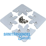 ALUMIS Alurahmenprofil Eckenteil breit, Packung 4 St�ck mit 8 Schrauben