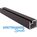 ALUMIS Alurahmenprofil schmal, L�nge 2500 per Stange, schwarz matt eloxiert