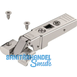 BLUM CLIP top Alurahmenscharnier 95�, gerade ohne Feder, Schrauben