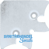 ALUMIS Alurahmenprofil Eckenteil breit, einzeln, ohne Schrauben, Stahl verzinkt