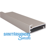 ALUMIS Alurahmenprofil breit, L�nge 2500 per Stange, Edelstahl Effekt