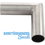 Bar-Reling Eckverbinder 90 Grad, für Rohr-ø 38 mm, Edelstahl geschliffen Bar-Reling Eckverbinder 90 Grad, für Rohr-ø 38 mm, Edelstahl geschliffen