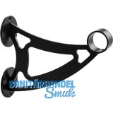 Bar-Reling Wandstütze mit Diagonalstrebe Linz für Rohr-ø 38 mm, Stahl Schwarz Bar-Reling Wandstütze mit Diagonalstrebe Linz für Rohr-ø 38 mm, Stahl Schwarz