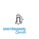 ALUMIS GST Innenfront Einfachlaufschiene oben, 11 x 8,5 mm, Aluminium eloxiert