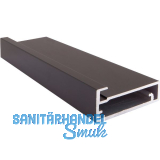ALUMIS Alurahmenprofil breit, L�nge 2500 per Stange, schwarz matt eloxiert
