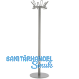 Standgarderobe Larga H�he 1830 mm, Stahl silberfarbig beschichtet