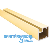 ALUMIS Alurahmenprofil schmal, L�nge 2500 per Stange, messing matt eloxiert