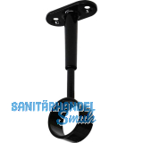 Schrankrohrlager Rund 2 offen � 25 mm, Zamak schwarz