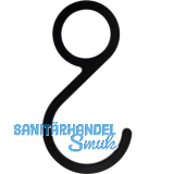 SIMAUSROM Haken f�r Schrankrohr rund D25 mm Aluminium schwarz matt