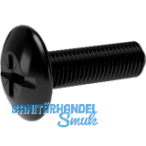 Spezialschraube SO Oval 4/5/6, f�r Schrankrohrlager, M6 x 20mm, Stahl schwarz