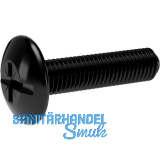Spezialschraube SO Oval 4/5/6, f�r Schrankrohrlager, M6 x 25mm, Stahl schwarz