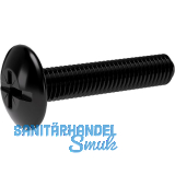 Spezialschraube SO Oval 4/5/6, f�r Schrankrohrlager, M6 x 30mm, Stahl schwarz