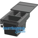 NINKA Abfalltrennsystem eins2pack Push-to-open KB 450 mm Dunkelgrau