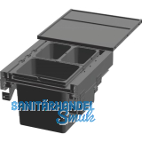 NINKA Abfalltrennsystem eins2pack Push-to-open KB 500 mm Dunkelgrau