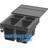 NINKA Abfalltrennsystem eins2pack Push-to-open KB 600 mm Dunkelgrau