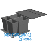 NINKA eins2vier Set KB 600/Seitenwand 18 - 19 mm Legrabox dunkelgrau