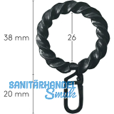 LEHA Vorhangring Rustikal Kunststoff schwarz