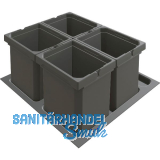 VS ENVI Free Plus Abfalltrennsystem KB 600/H�he 256 mm 4 x 7 L Lava