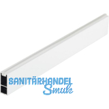 Schrankrohr Ninos 3000 mm auf Ma�, Aluminium wei� matt