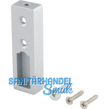 Schrankrohrlager - Endst�ck Ninos, Zamak silber lackiert