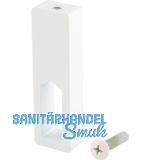 Schrankrohrlager - Mitteltr�ger Ninos, Aluminium wei� matt lackiert