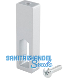 Schrankrohrlager - Mitteltr�ger Ninos, Aluminium silber lackiert