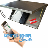 PS HooD Einbautresor 350 x 250 x 20, Edelstahl roh