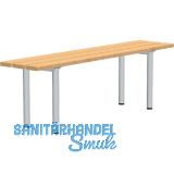 RONTEC Sitzbank freistehend 1000 mm Alu natur eloxiert