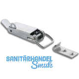 Kistenverschluss absperrbar 102x23, Stahl vernickelt