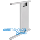 Tischgestell C 3000 Seitenteil V1 links Tiefe 750 mm RAL 9006