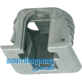 Bodentr�ger FLIPPER zum Anschrauben, Bohr � 15 mm, Kunststoff silberfarbig