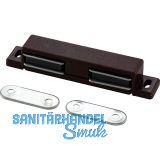 MACO Doppelmagnetschnapper Type 4.2, Haltekraft 4 kg, 2 Loch, Kunststoff braun