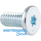 Zylinderschraube extrem niedriger Kopf M 5x6 Torx 15 - Stahl 08.8 verzinkt-blau