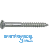 DIN95 5.0 x 40 verzinkt Holzschraube Linsensenkkopf mit Schlitz