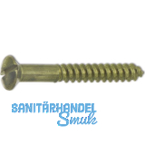 DIN95 3.0 x 25 Messing blank Holzschraube Linsensenkkopf mit Schlitz