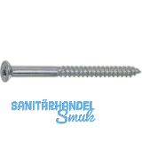 DIN7997 6.0 x100 Pozidriv 2 verzinkt Holzschraube Senkkopf