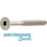 Spanplattenschraube Senkkopf 3.0x 25 Teilgewinde Torx 10 Edelstahl A2
